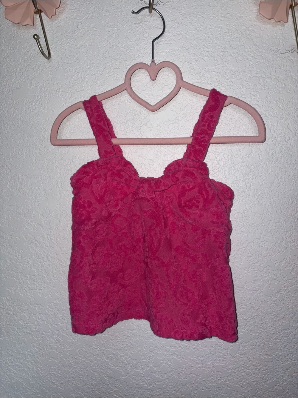 Janie and Jack Bright Pink Terry Tank